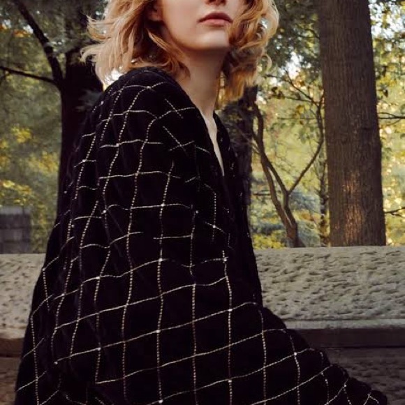 Zara Velvet Rhinestone Jacket - Picture 3 of 7